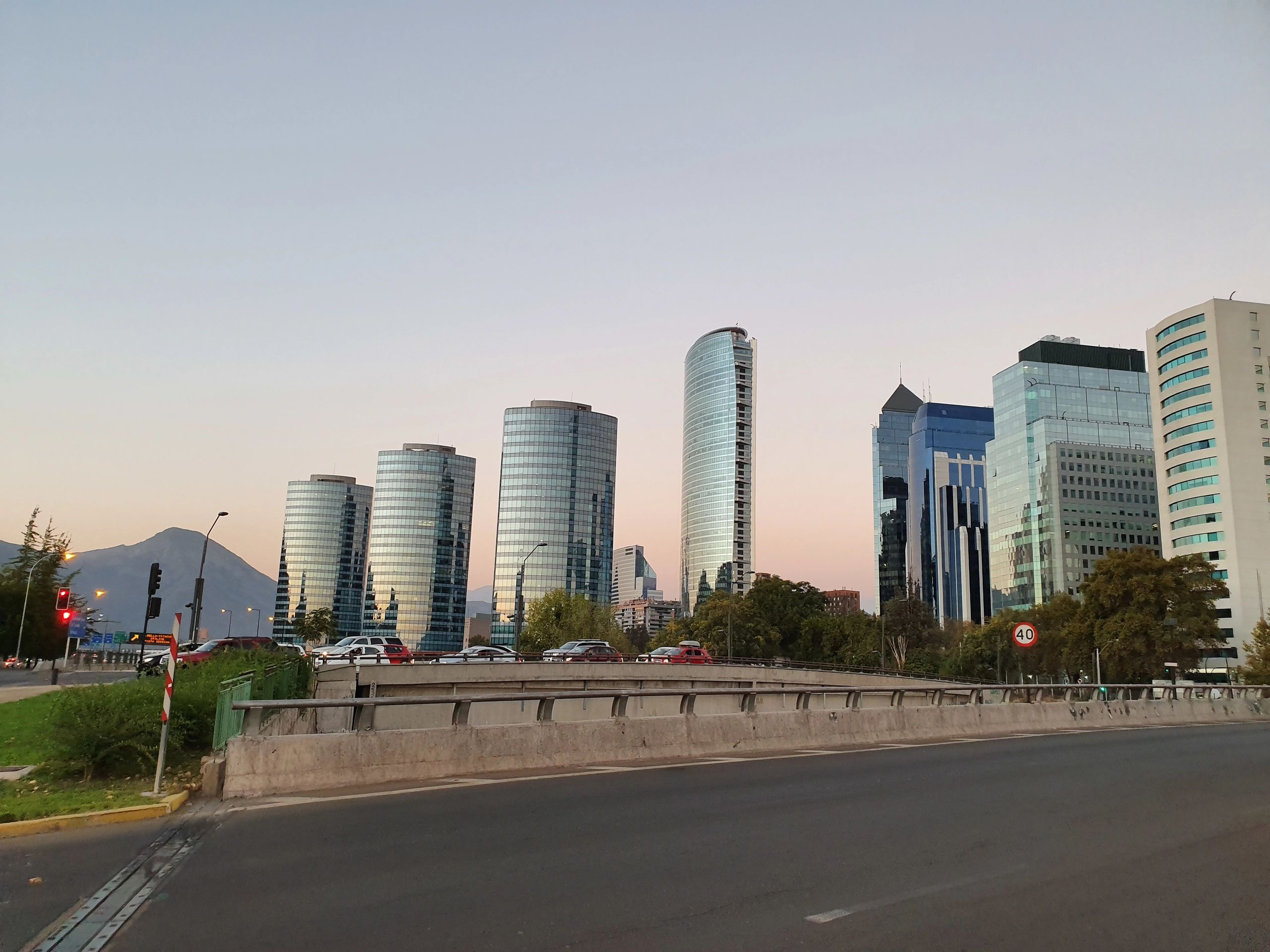 Santiago financial district skyline